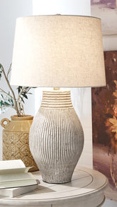 J&M Furniture - Ashley Furniture - Layal Table Lamp - Paper Table Lamp (1/CN) - L235634